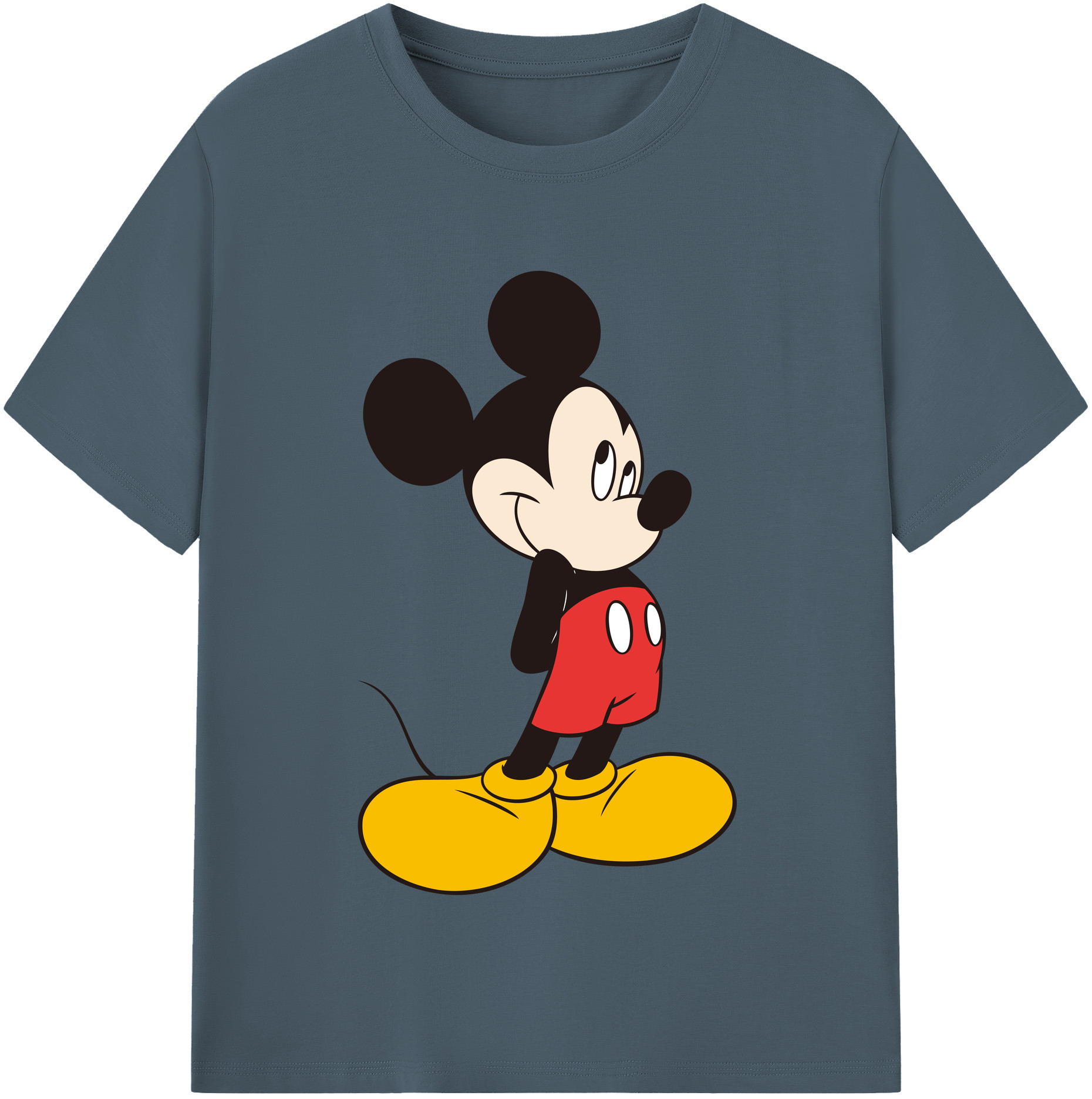 （画像用） ミッキーマウス Mickey Mouse 綿100％半袖Tシャツ（フロントプリント）